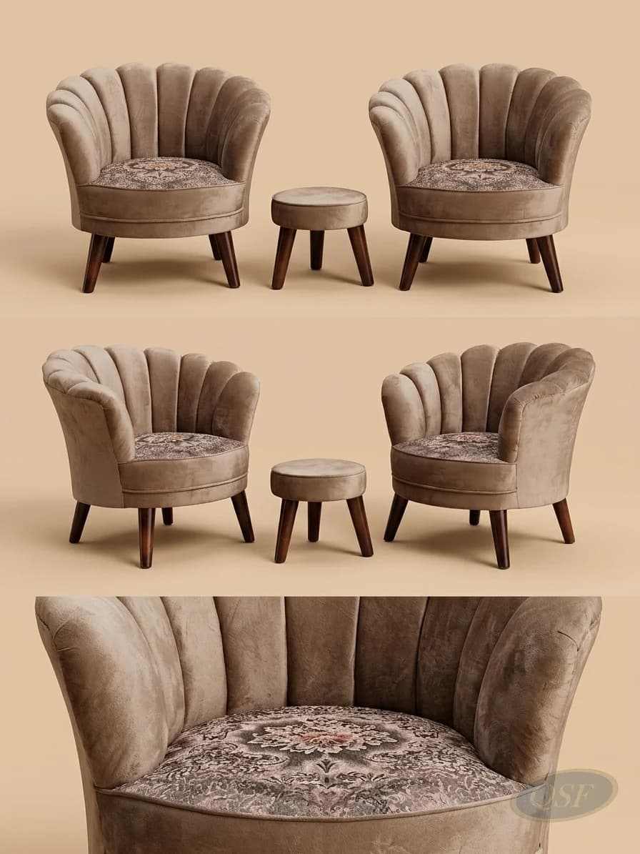 The Aurelia Scalloped Velvet Chair