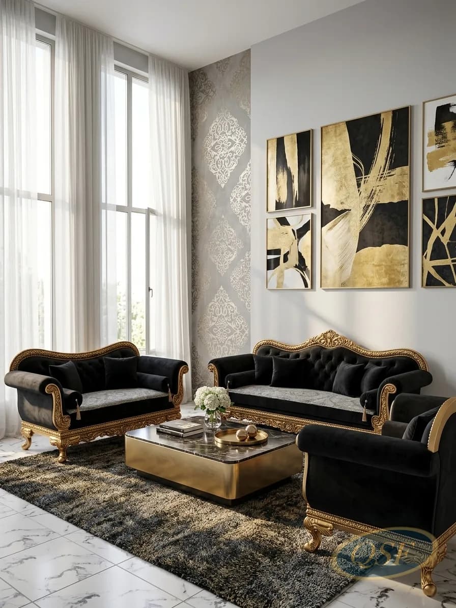 Silver Fox Fabric Sofa