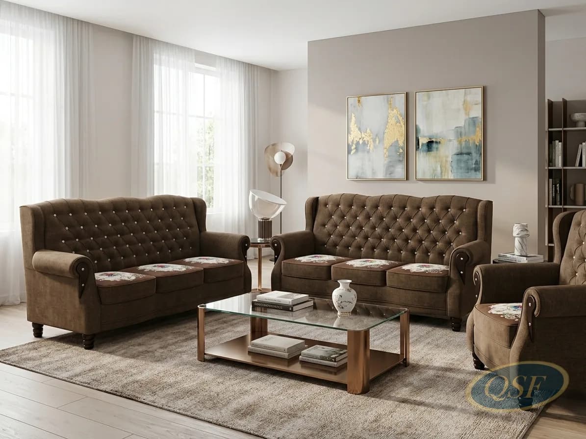 Wine Red Chaise Sectional