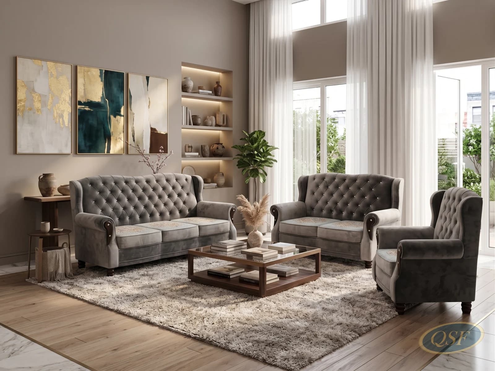 Graphite Modular Office Sofa