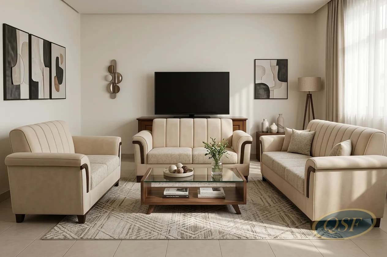 Apricot Linen Summer Loveseat