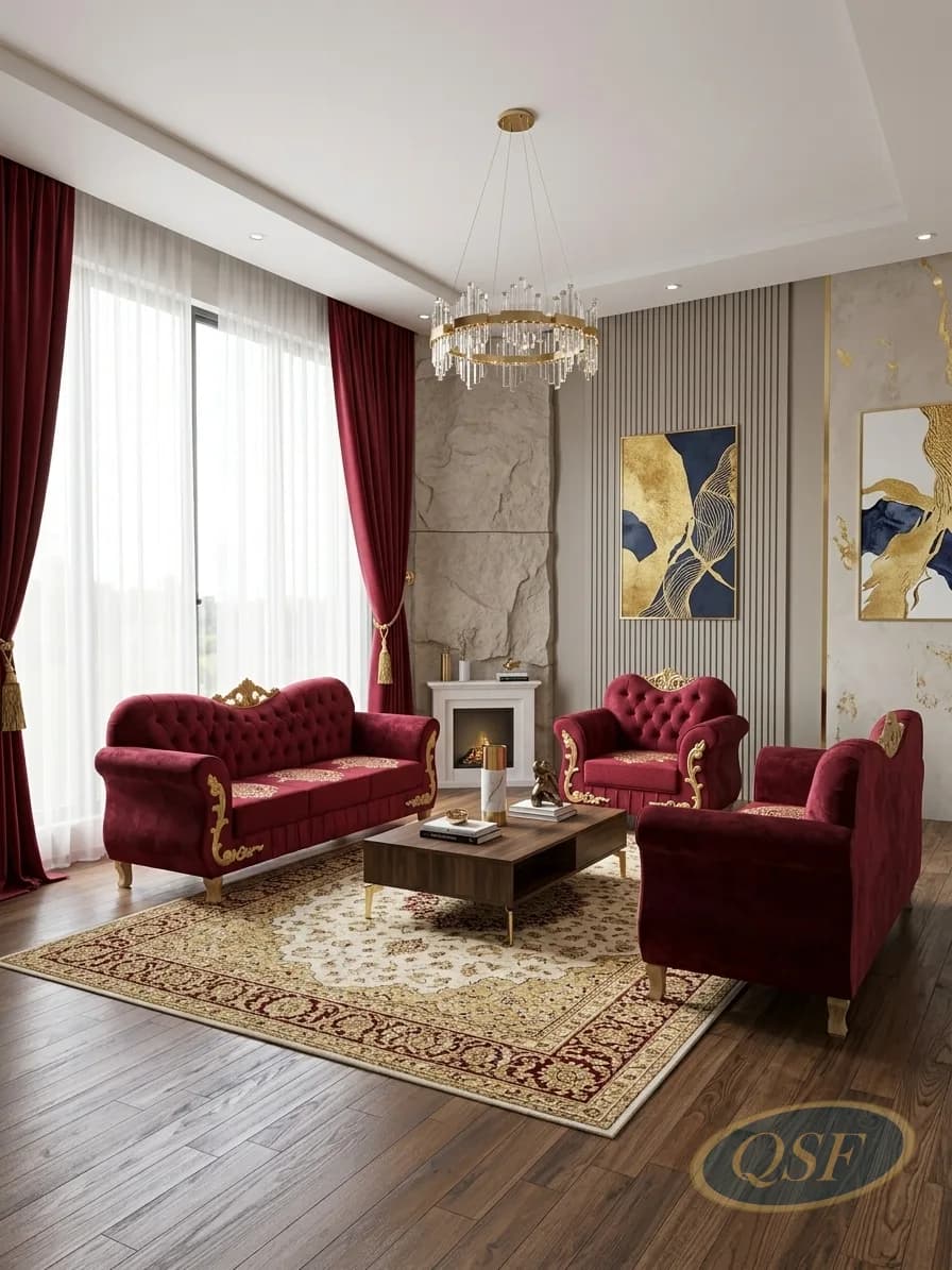 The Regal Brocade Settee