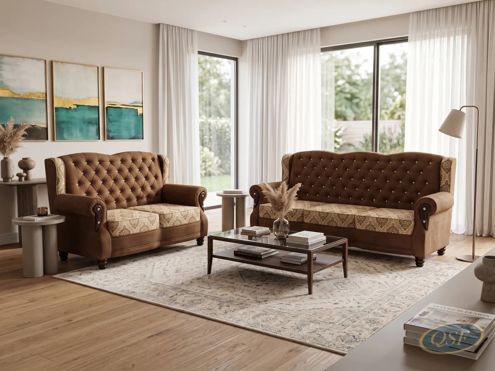 Cherry Blossom Print Sofa