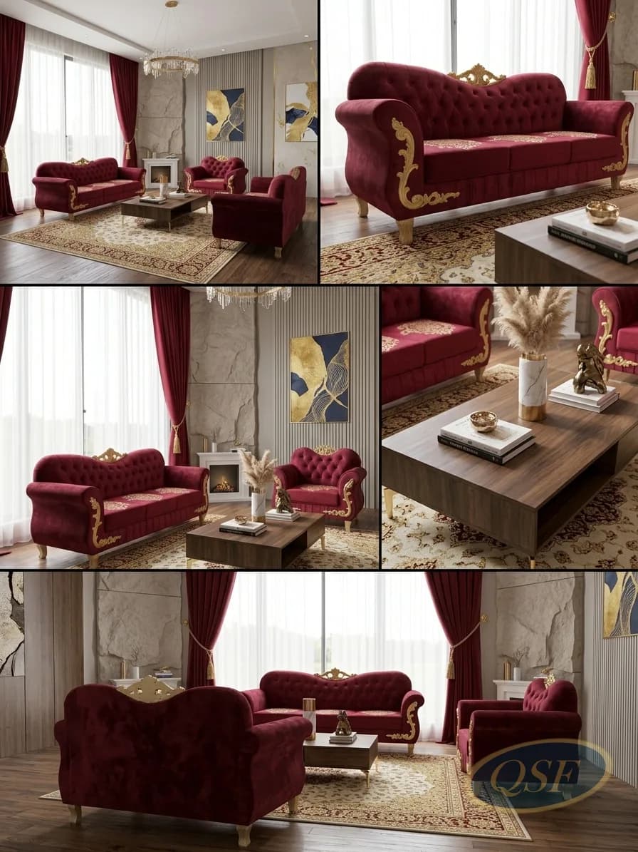 The Regal Brocade Settee - View 2