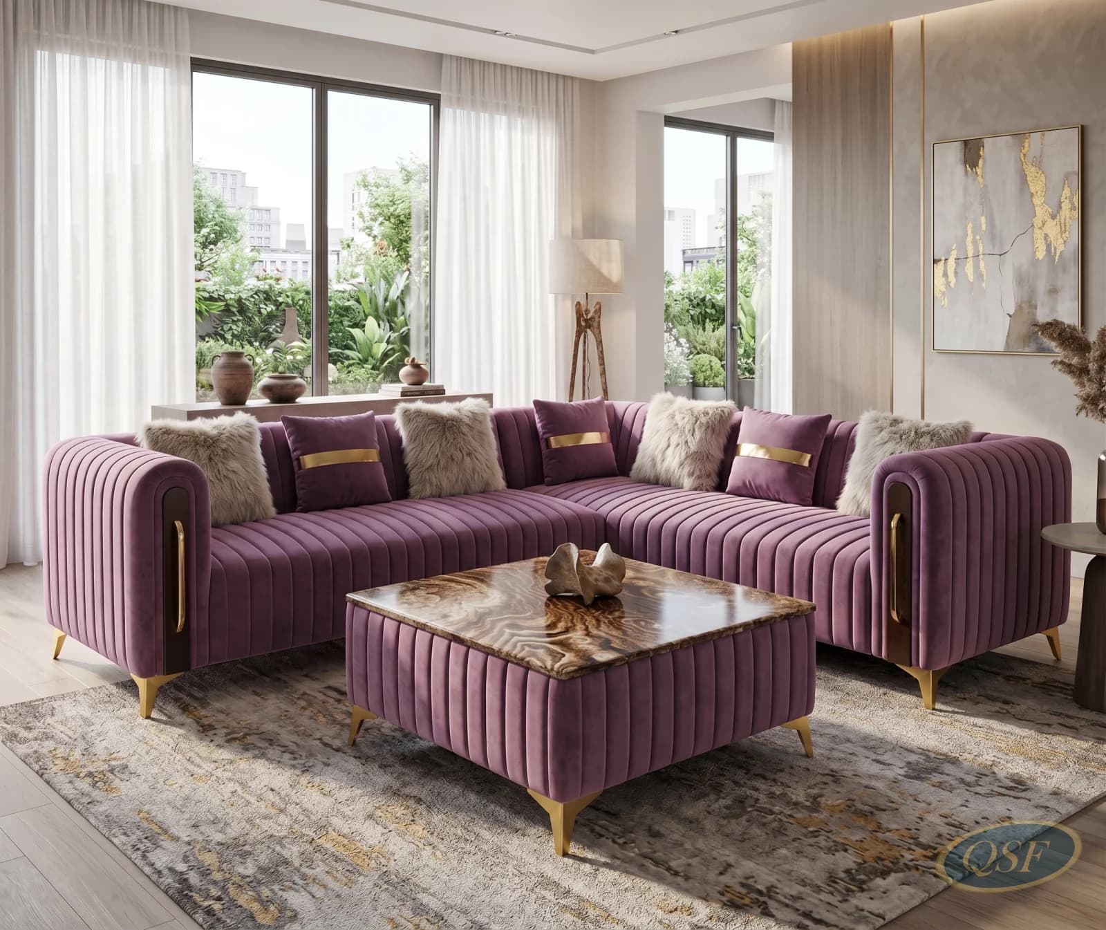 Mocha Microfiber Family Sofa Edition 2