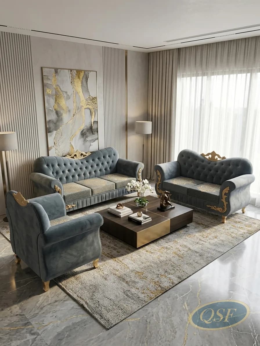 Artisan Hand-Carved Sofa