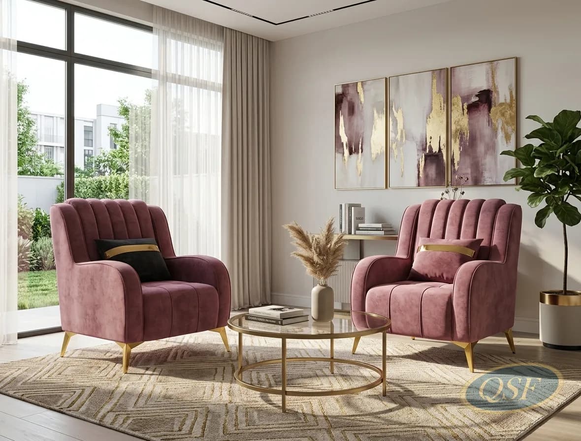 Copper Thread Woven Sofa