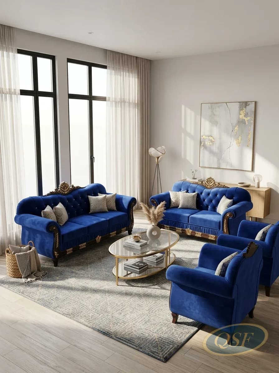 Pewter Silk Formal Settee Edition 2