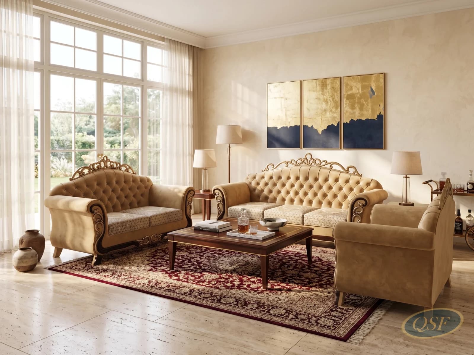 Emerald Green Luxe Sofa