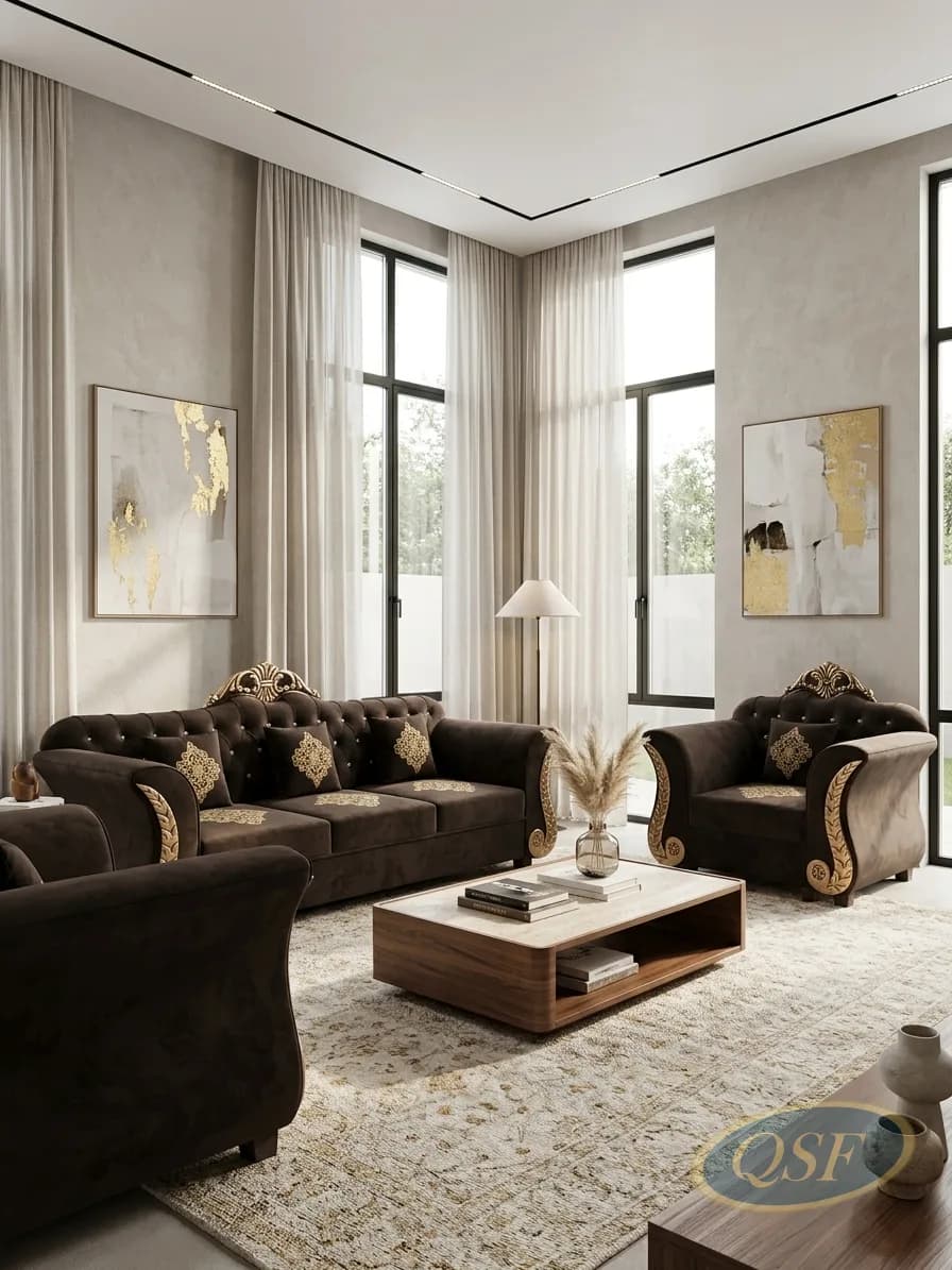 Silver Fox Fabric Sofa Edition 2