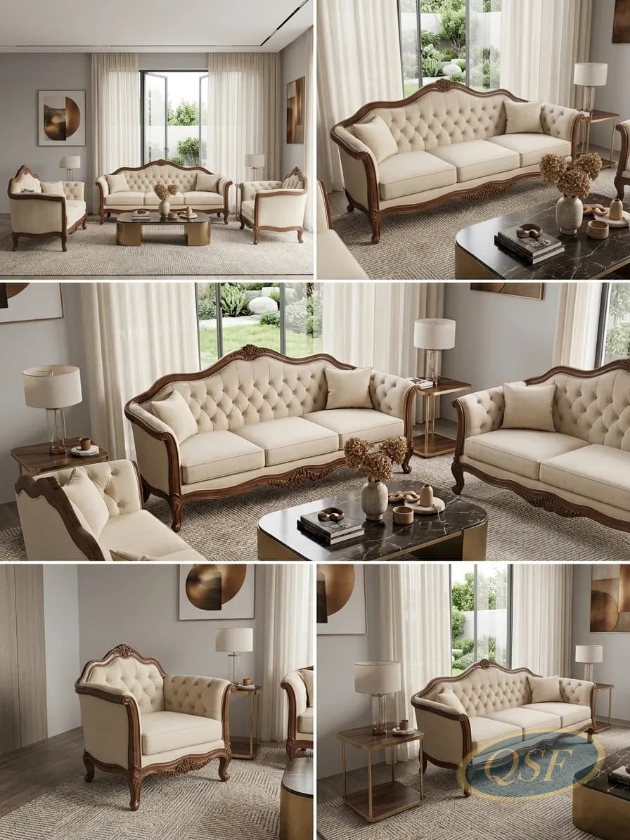 Gold Thread Jacquard Sofa - View 2