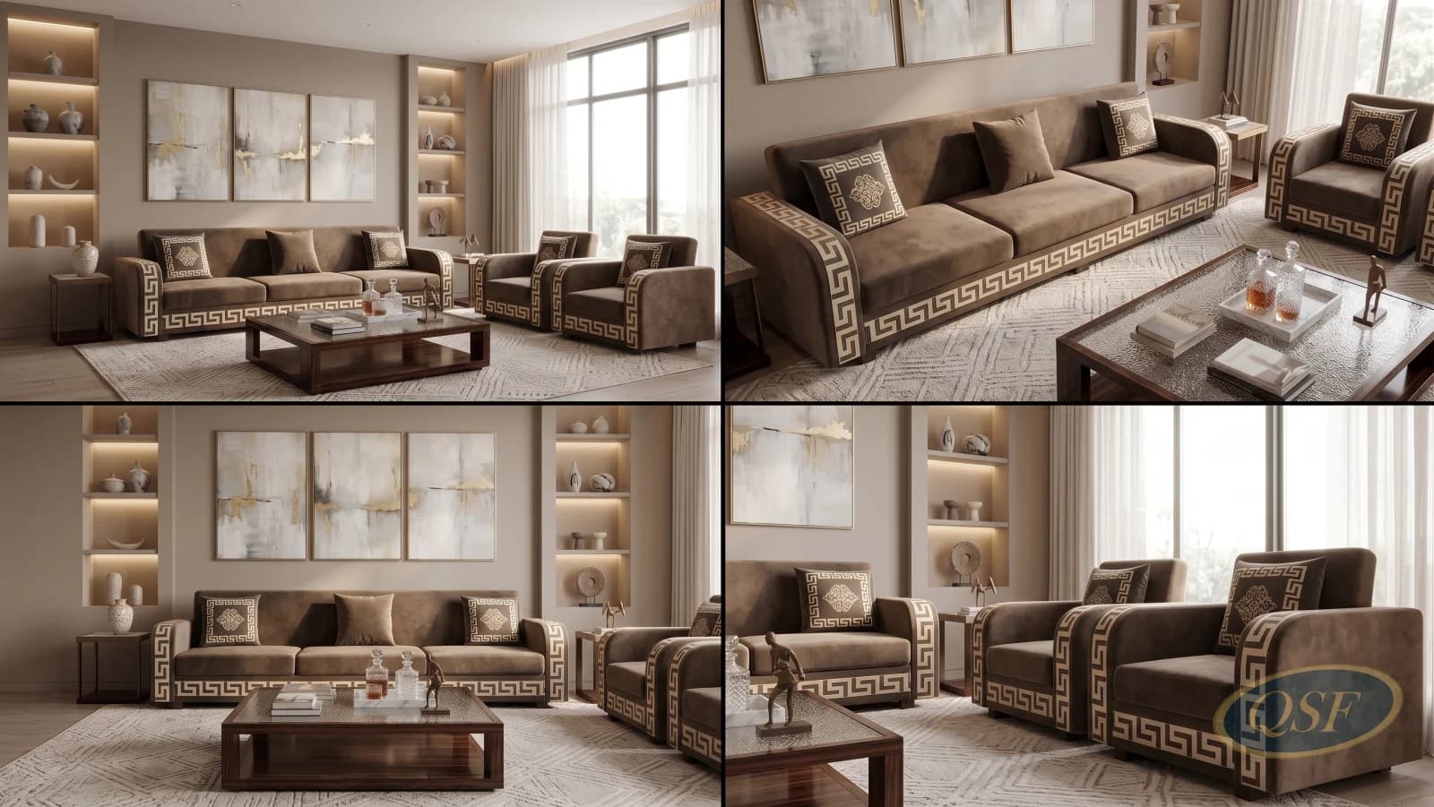Champagne Rose Accent Sofa - View 2