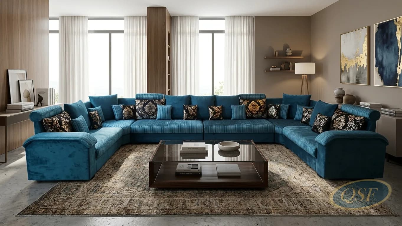 Caramel Suede Lounge Sofa