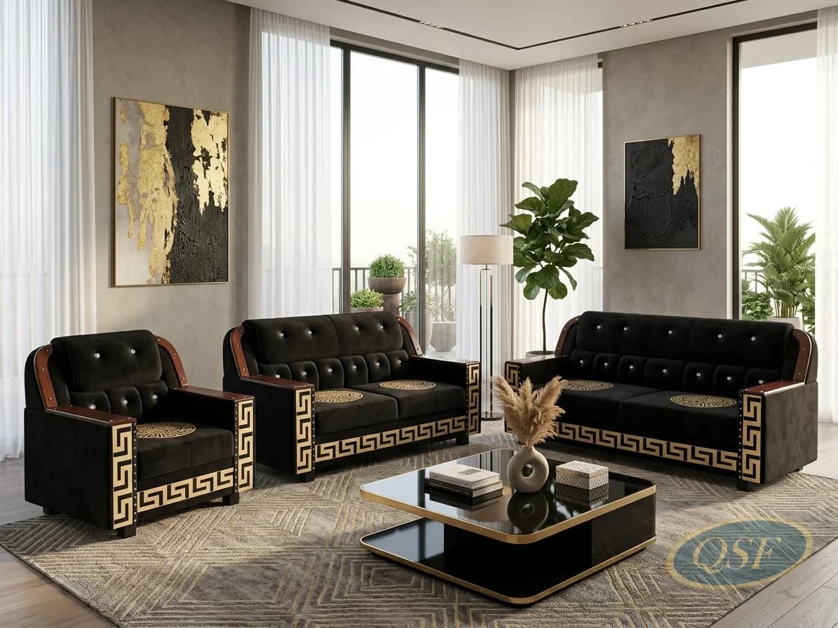 Ivory Boucle Modern Sofa Edition 2