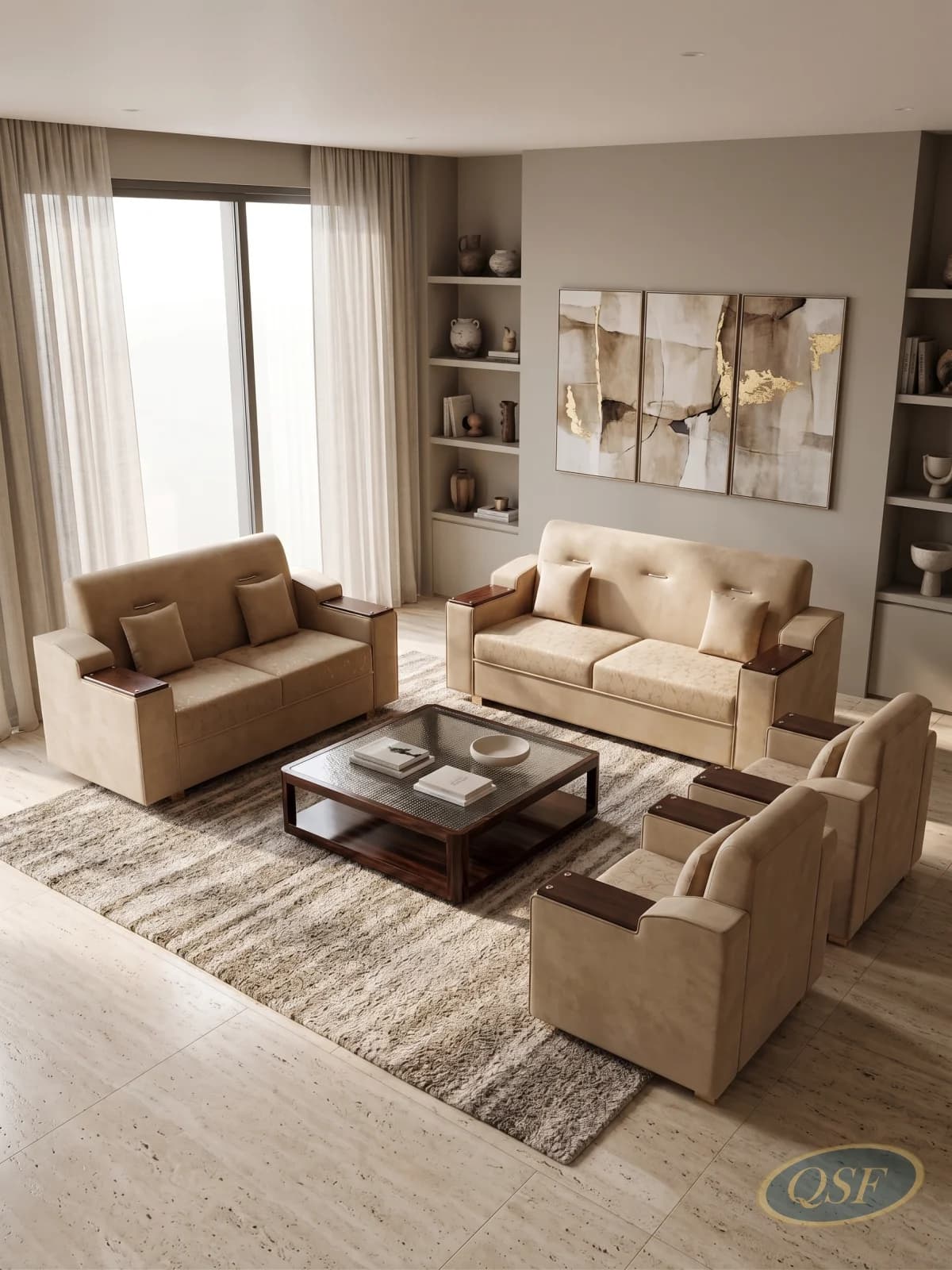 Titanium Frame Modern Sofa