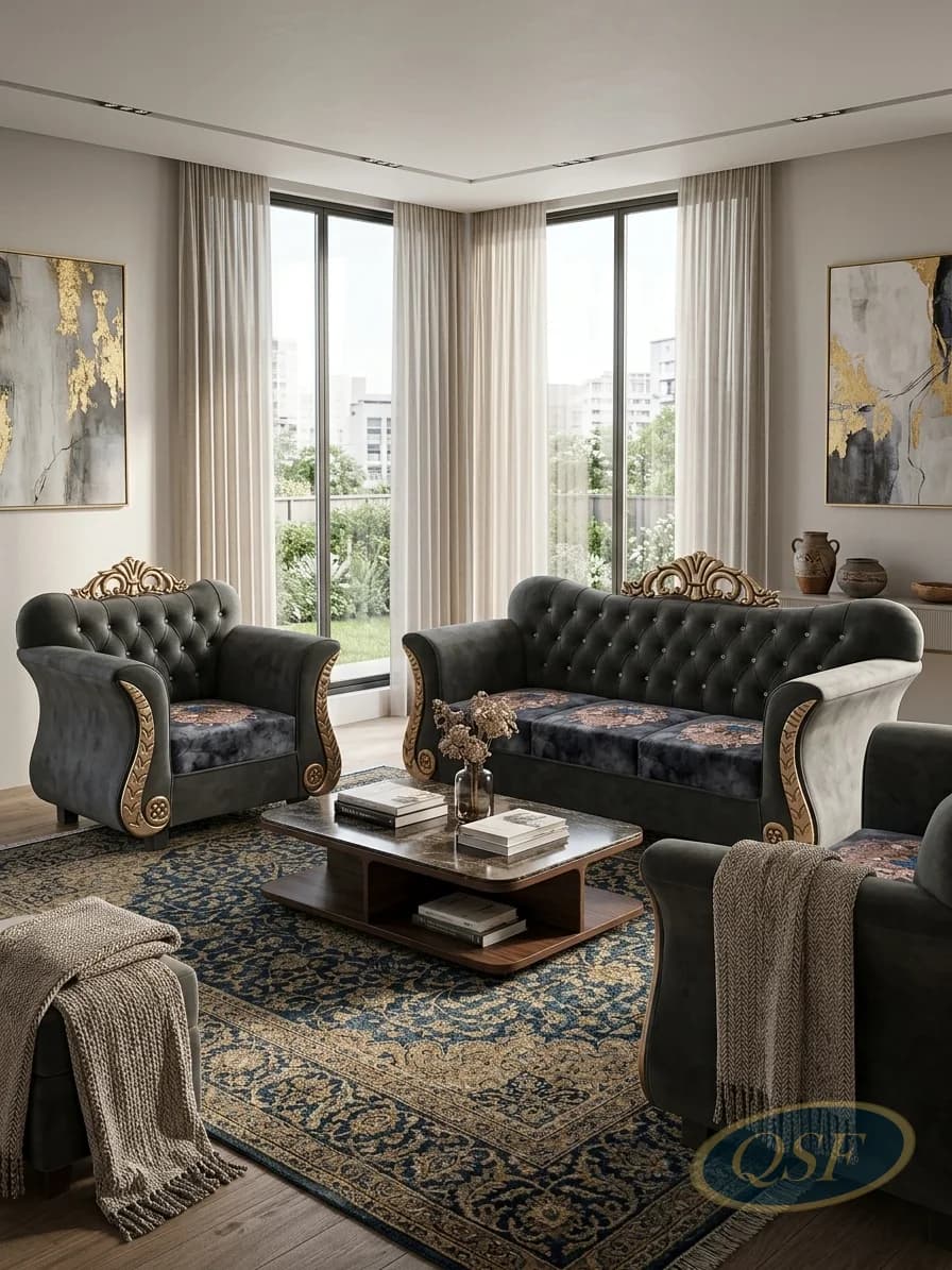 Sage Green Velvet Divan
