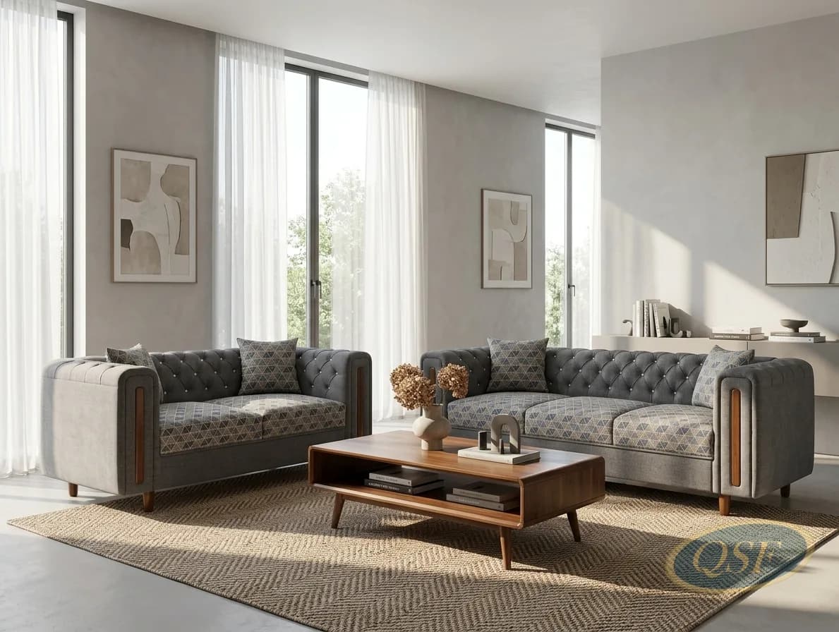 Rustic Oak Frame Sofa