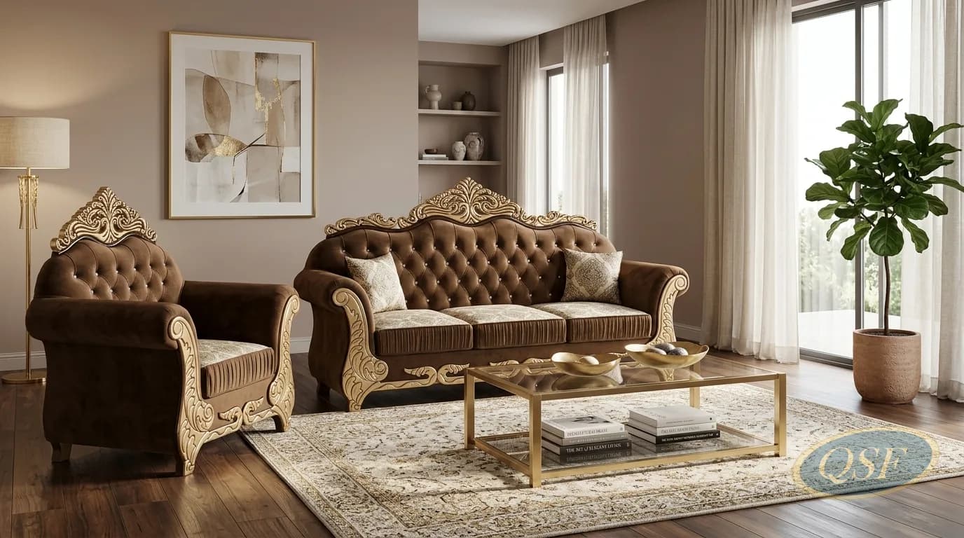 Navy Stripe Nautical Sofa