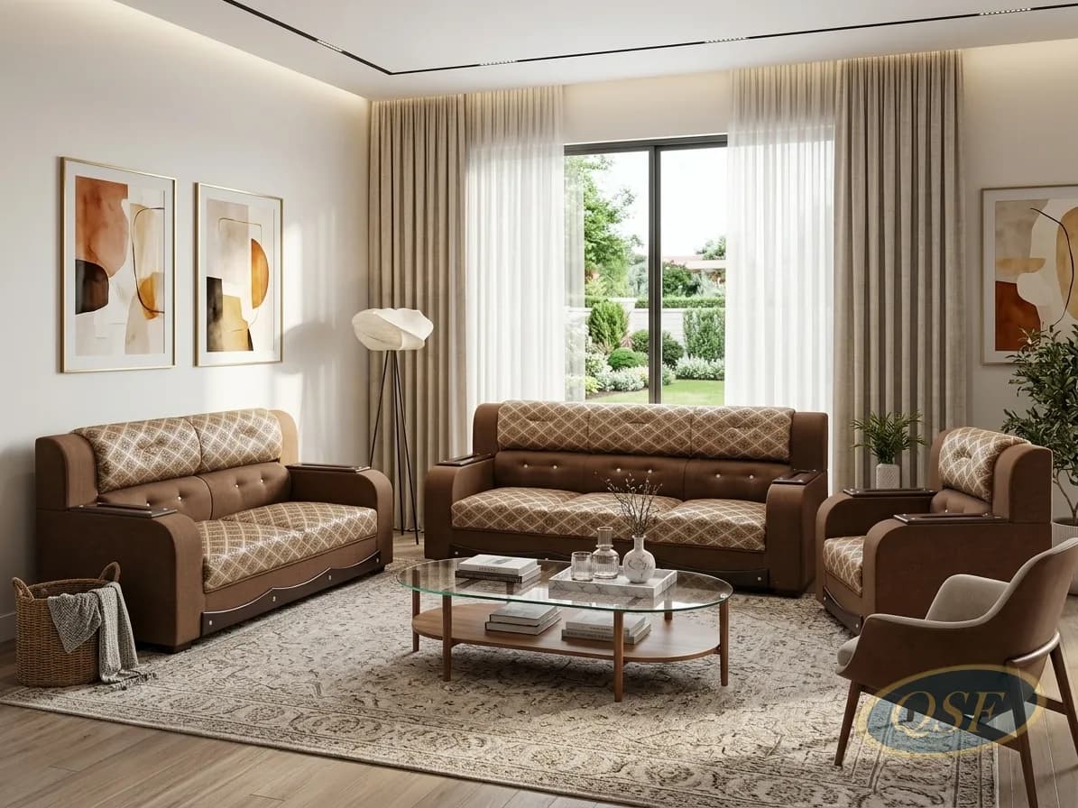Cinnamon Leather Loveseat